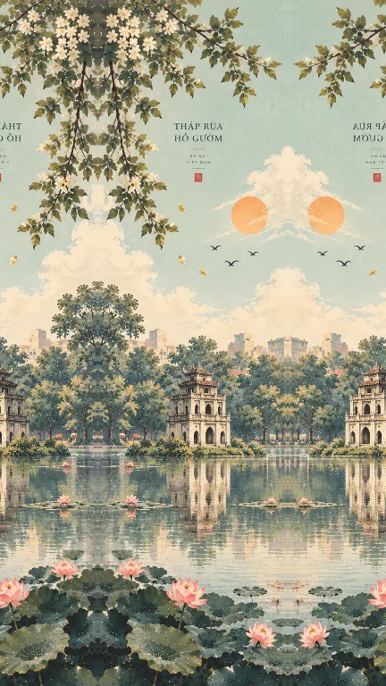 Tháp Rùa – Hồ Gươm — Aesthetic