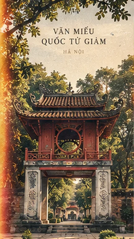 Văn Miếu – Quốc Tử Giám — Vintage Retro 80s–90s